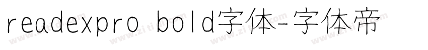 readexpro bold字体字体转换